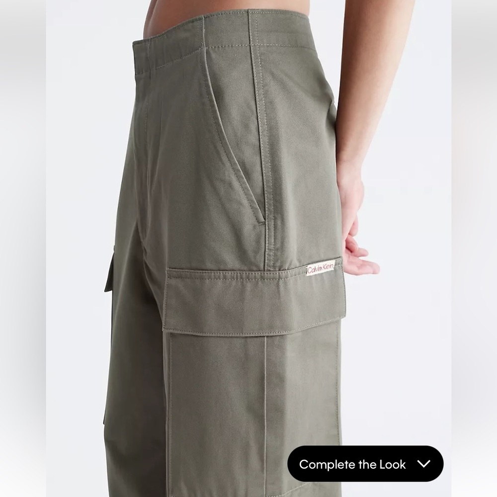 Calvin Klein jeans high rise wide leg cargo pants - Picture 2 of 10